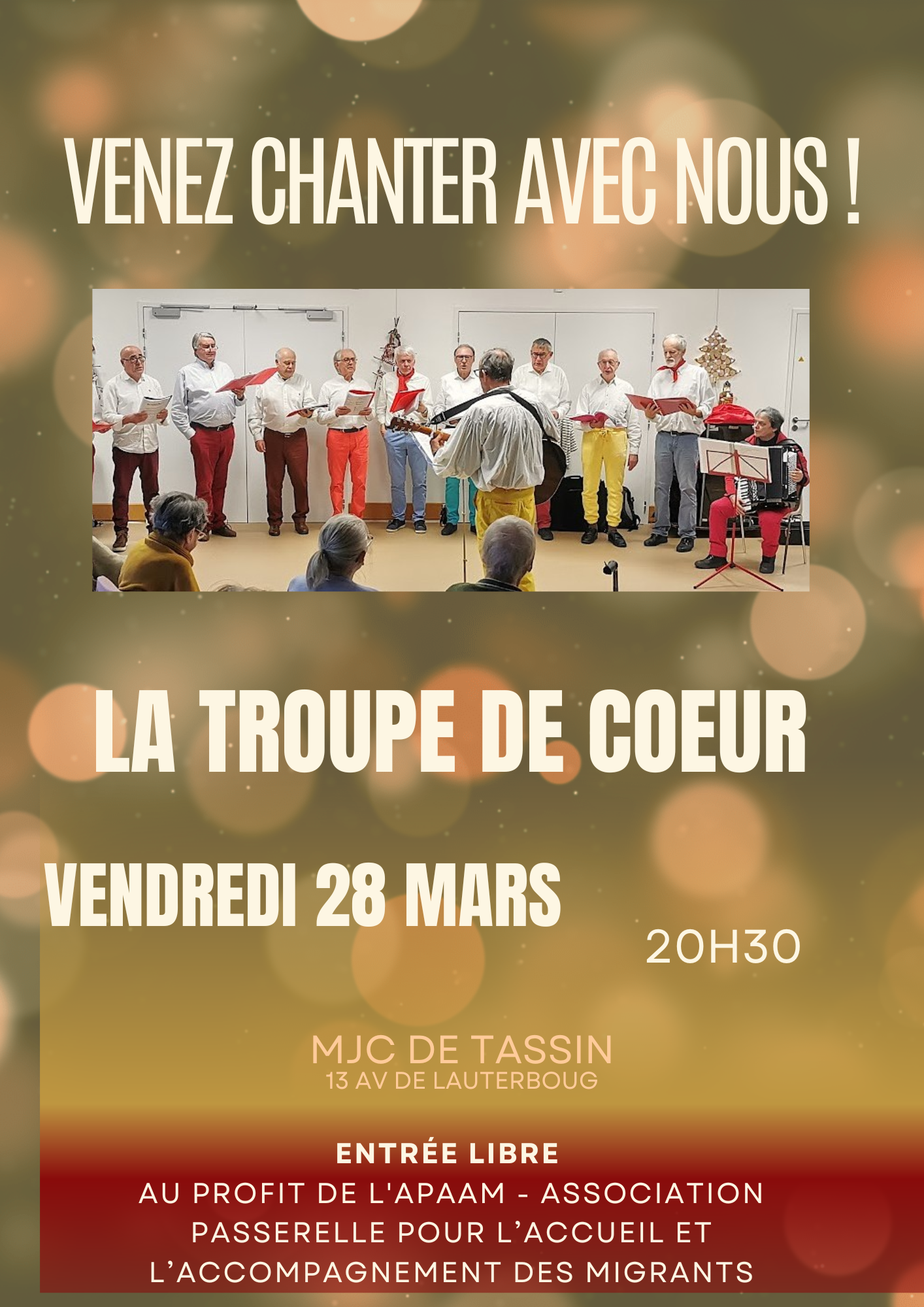 Concert chorale Troupe du Cœur