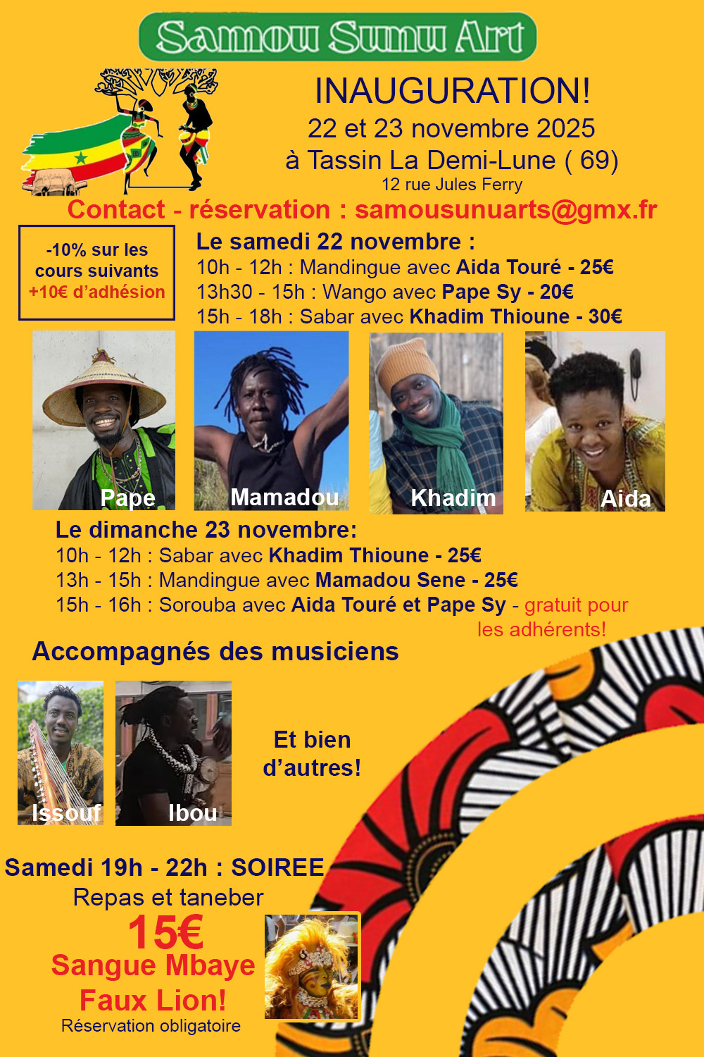Week-end d'inauguration de l'association SAMOU SUNU ART