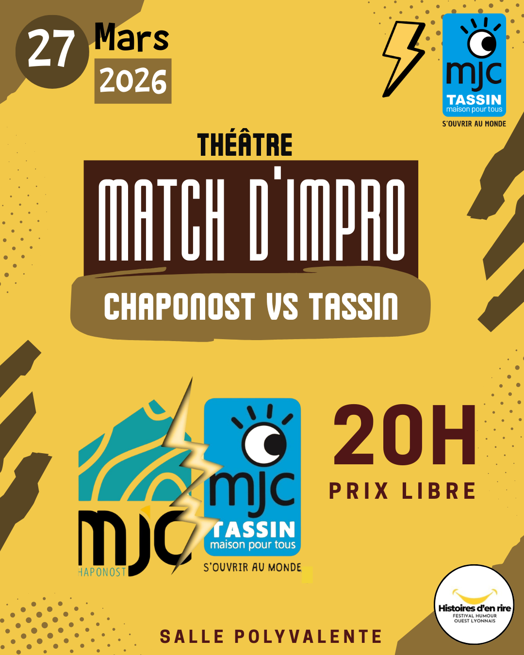 MATCH D'IMPRO THÂTRE - MJC Chaponost VS MJC Tassin la Demi-Lune