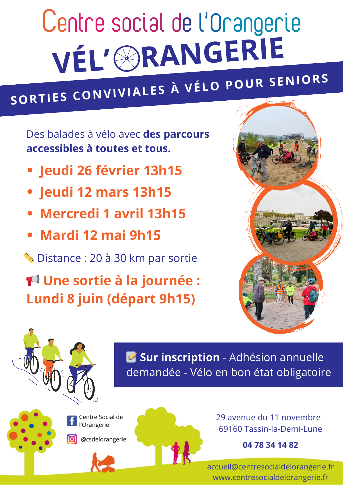 Sorties Vélo pour Seniors - Centre Social de l'Orangerie