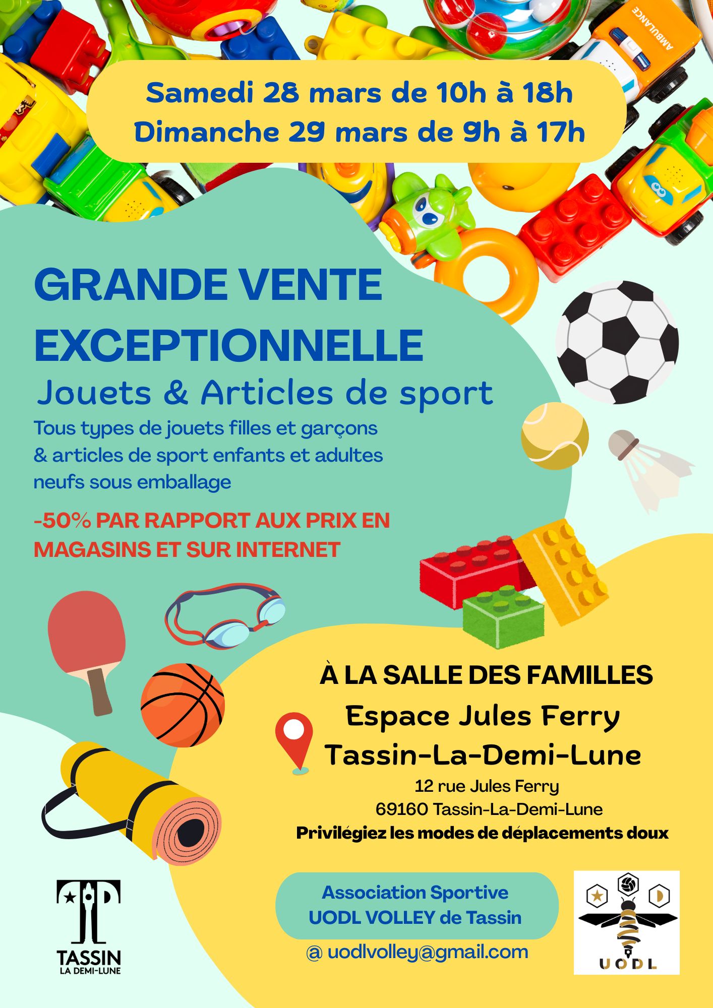 Vente de jouets et d'articles de sport