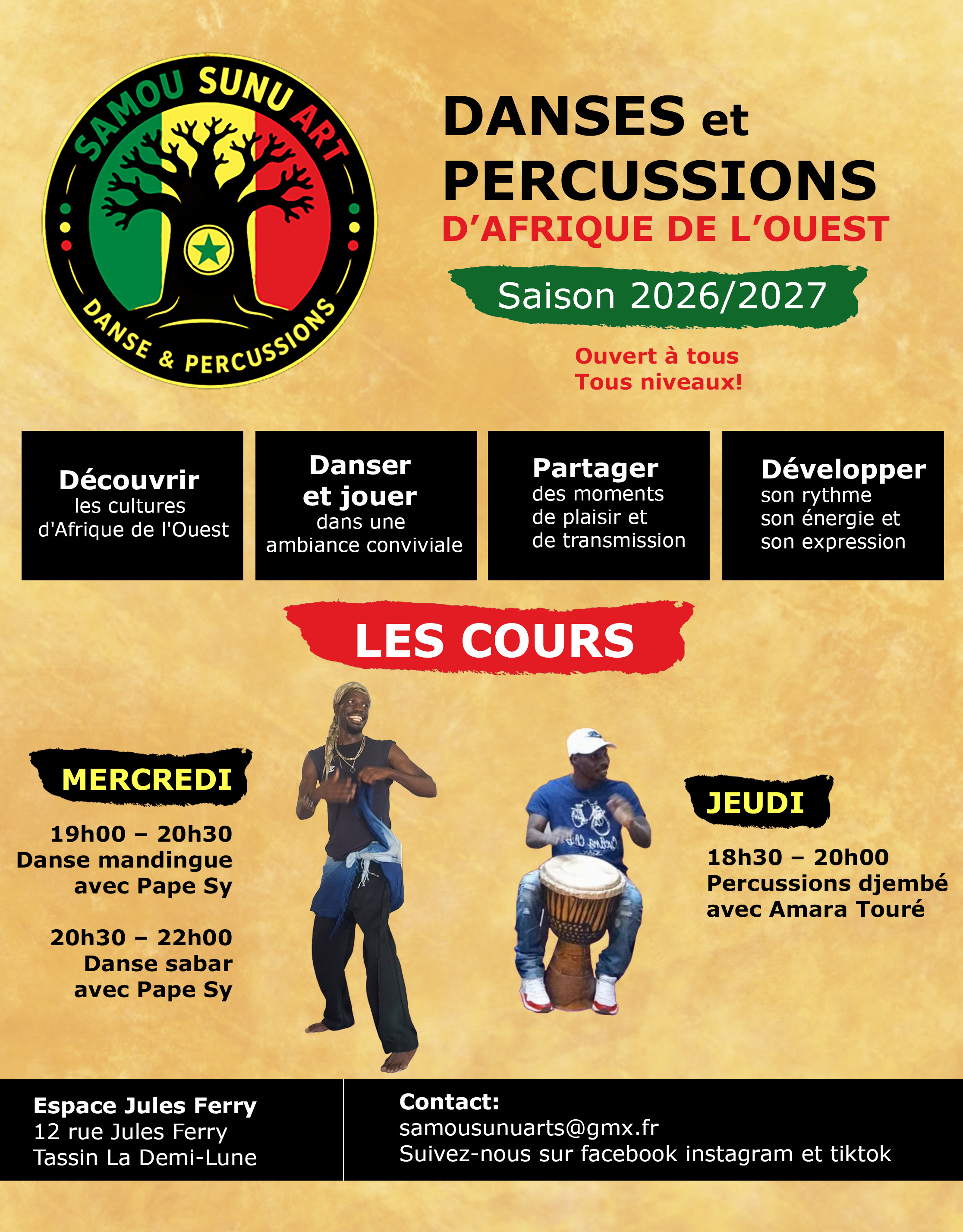 Portes ouvertes de l'association Samou Sunu Art - danses et percussions de l'Afrique de l'Ouest
