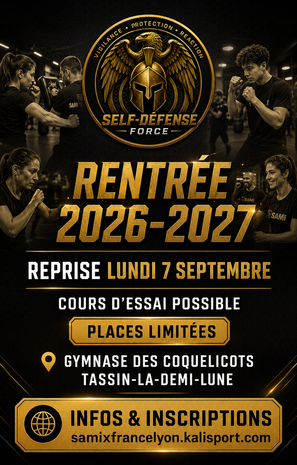 Rentrée 2026-2027 : rejoignez nos cours de self-défense !